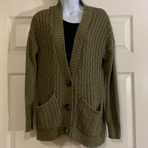 SO, knit sweater jacket, button up, great condition, small,